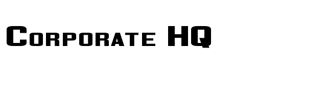 Corporate HQ font preview