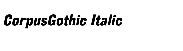 CorpusGothic Italic font preview