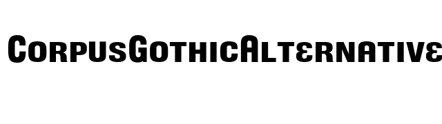 CorpusGothicAlternativeSmallCaps font preview