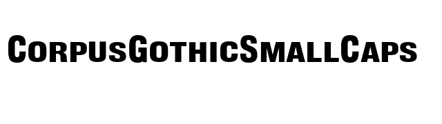 CorpusGothicSmallCaps font preview