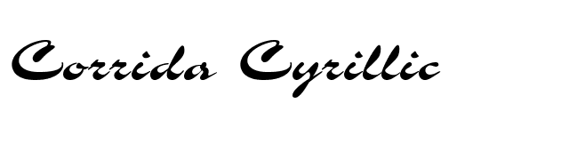 Corrida Cyrillic font preview