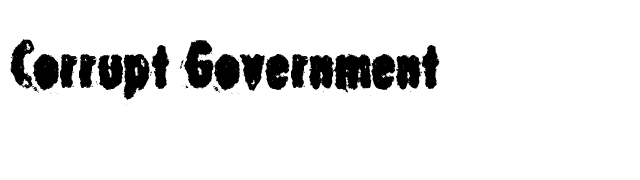 Corrupt Government font preview