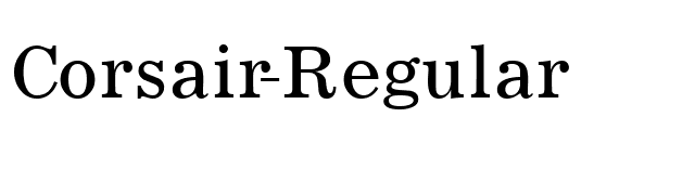 Corsair-Regular font preview