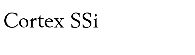 Cortex SSi font preview