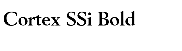 Cortex SSi Bold font preview