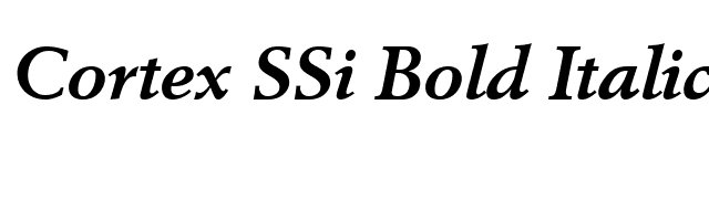 Cortex SSi Bold Italic font preview