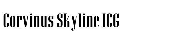 Corvinus Skyline ICG font preview