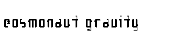 Cosmonaut Gravity font preview