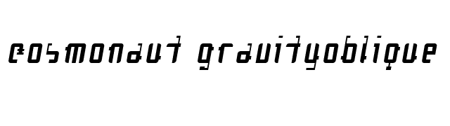 Cosmonaut GravityOblique font preview