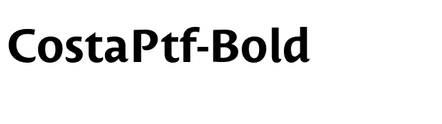 CostaPtf-Bold font preview