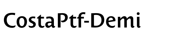 CostaPtf-Demi font preview