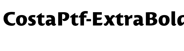 CostaPtf-ExtraBold font preview