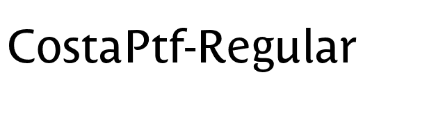 CostaPtf-Regular font preview