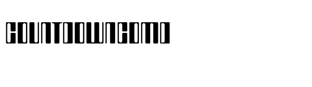 CountdownComD font preview