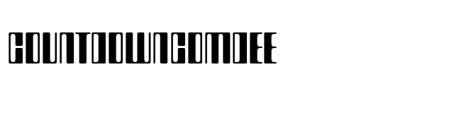 CountdownComDEE font preview