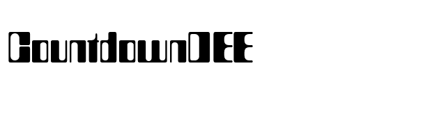 CountdownDEE font preview