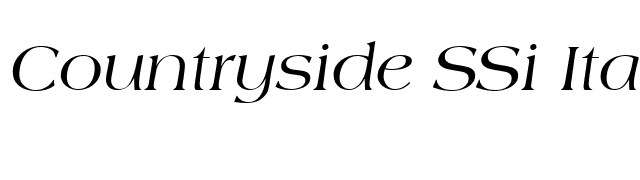 Countryside SSi Italic font preview