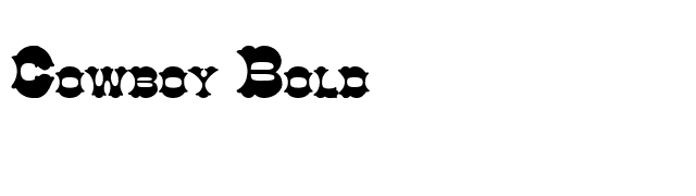 Cowboy Bold font preview