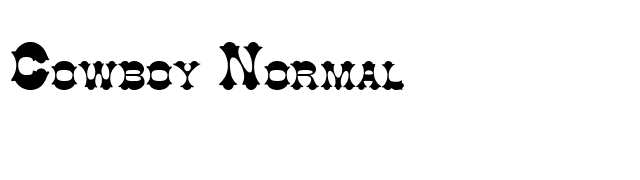 Cowboy Normal font preview