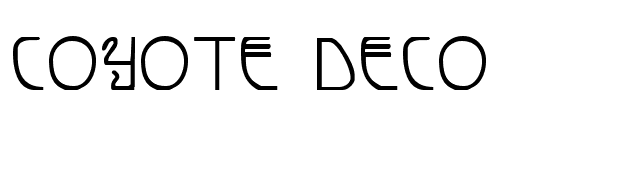 Coyote Deco font preview