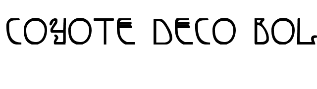 Coyote Deco Bold font preview