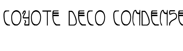 Coyote Deco Condensed font preview