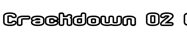 Crackdown O2 BRK font preview