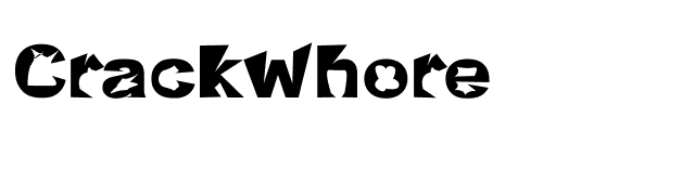 Crackwhore font preview