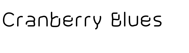 Cranberry Blues font preview