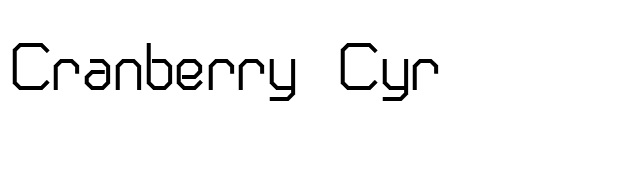 Cranberry Cyr font preview