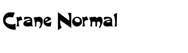 Crane Normal font preview