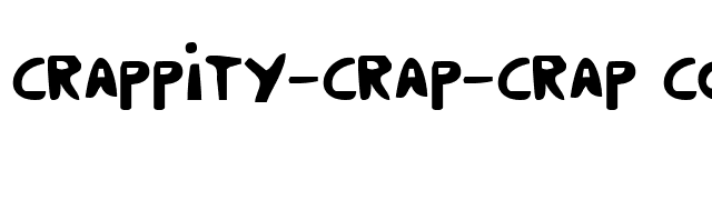 Crappity-Crap-Crap Condensed font preview