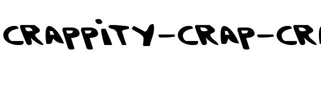 Crappity-Crap-Crap Leftalic font preview