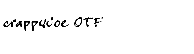 crappyJoe OTF font preview