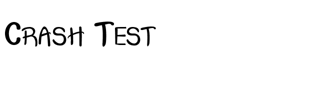 Crash Test font preview