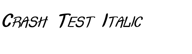 Crash Test Italic font preview