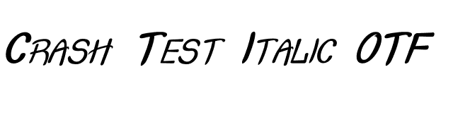 Crash Test Italic OTF font preview