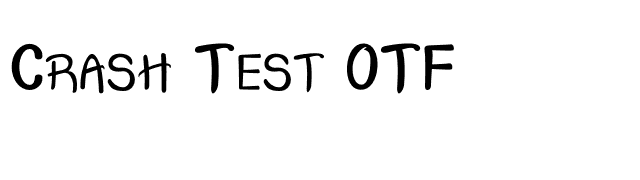 Crash Test OTF font preview