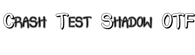 Crash Test Shadow OTF font preview