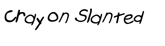 Crayon Slanted font preview