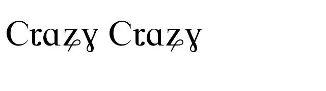 Crazy Crazy font preview