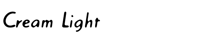 Cream Light font preview