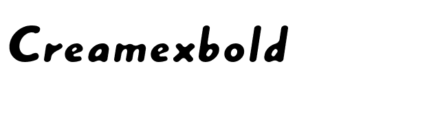 Creamexbold font preview