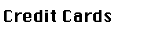 Credit Cards font preview