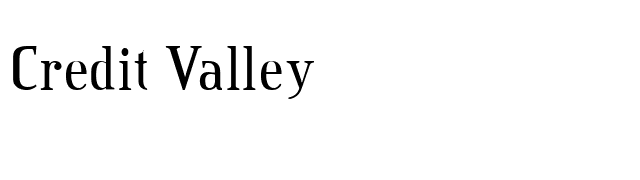 Credit Valley font preview