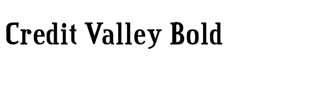 Credit Valley Bold font preview