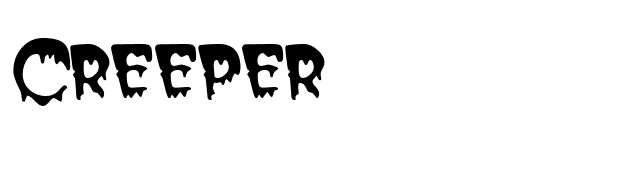 Creeper font preview