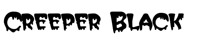 Creeper Black font preview