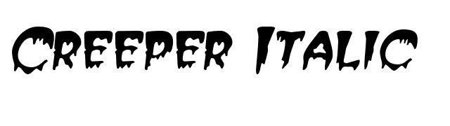 Creeper Italic font preview