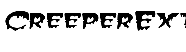 CreeperExtended Italic font preview